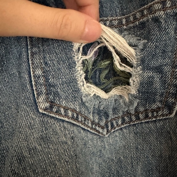 Vintage Limited Too Embroidered Boy Fit Jeans Size 12 - Picture 3 of 7